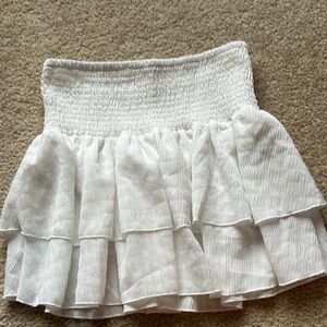 Elegant White Tiered Skirt